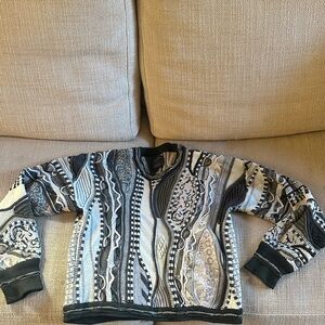 Rag & Bone Black and Gray Striped Sweater